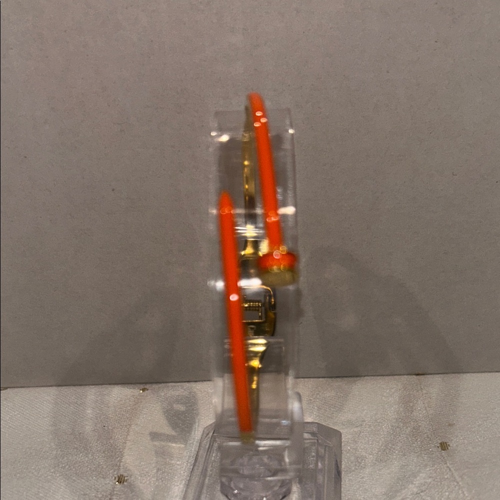 Fashion Jewelry Orange and Gold Bangle Bracelet